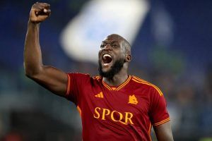 Lukaku con la maglia della Roma