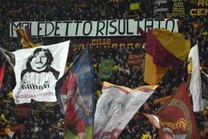 striscione curva sud Roma