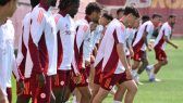 La Roma in allenamento
