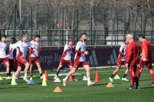 allenamento a Trigoria