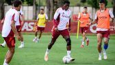 Allenamento in vista di Atalanta Roma
