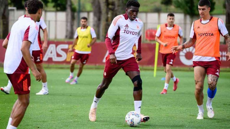Allenamento in vista di Atalanta Roma