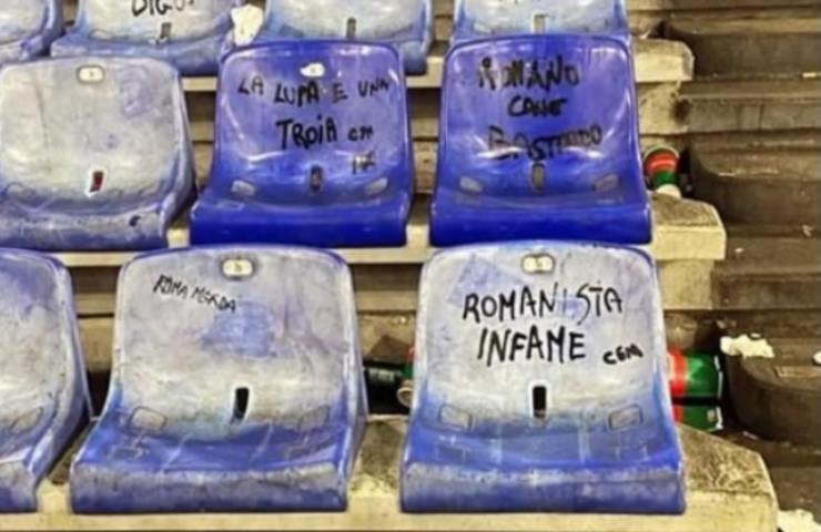 I seggiolini della Curva Sud dopo Bologna-Milan