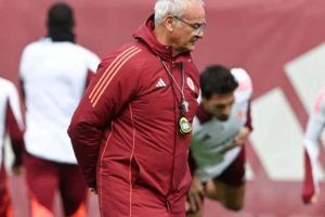 Ranieri in allenamento