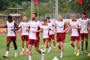 allenamento a Trigoria