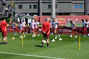 allenamento a Trigoria