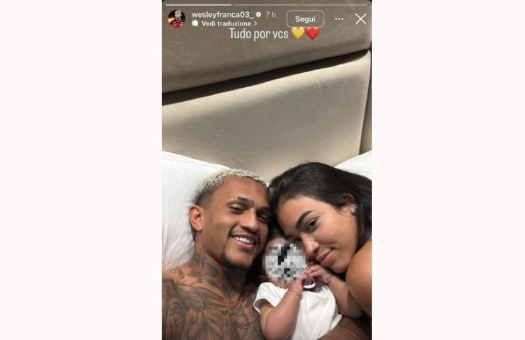 Wesley e la story con i cuori giallorossi