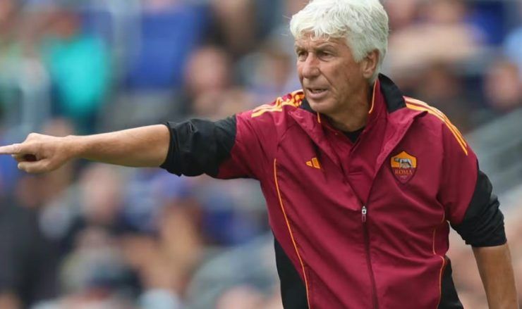 Gasperini dà indicazioni in campo