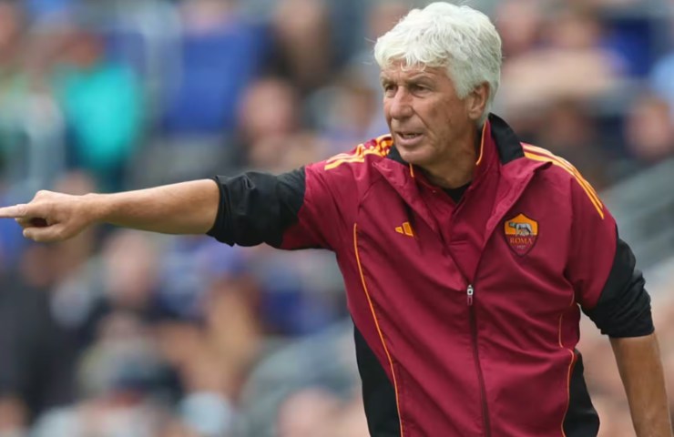 Gasperini dà indicazioni in campo