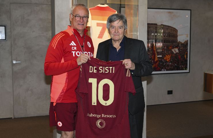 Giancarlo De Sisti in visita a Trigoria