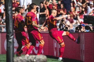 Esultanza Roma Verona 1-0