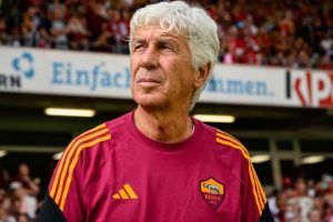 Gasperini durante una partita con la Roma