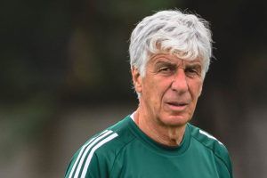 Gasperini in allenamento con la Roma