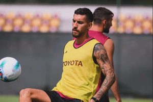 Lorenzo Pellegrini in allenamento