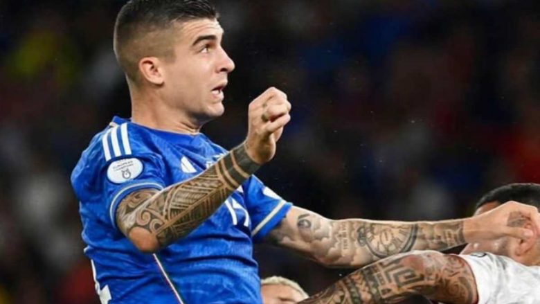 Mancini con la maglia azzurra