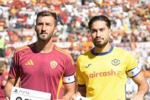 Roma-Verona 1-0 all'intervallo