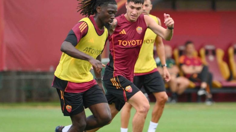 Roma in allenamento a Trigoria
