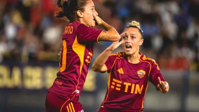 AS Roma Femminile esulta a Madrid
