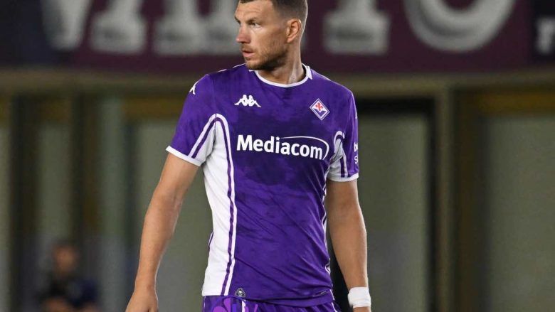 Dzeko prima di Fiorentina Roma
