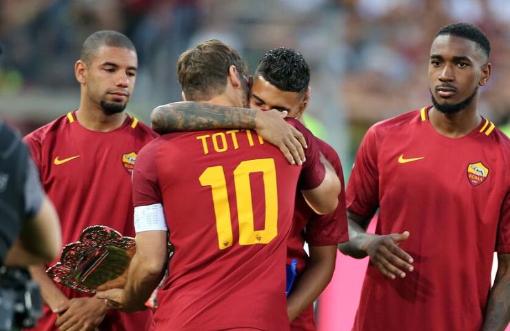 Emerson Palmieri con Francesco Totti