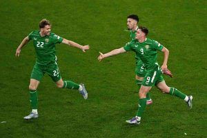 Ferguson con la maglia dell'Irlanda