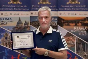 Mourinho premiato a Roma