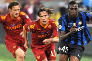 Totti e il calcio a Balotelli