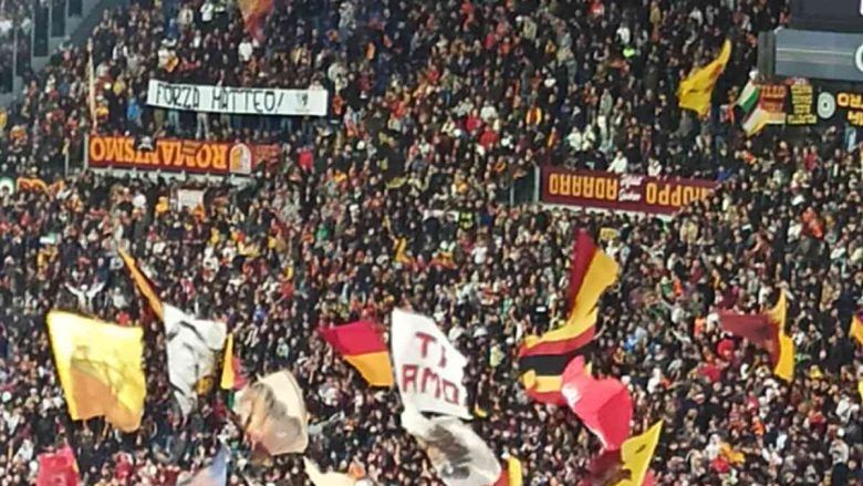 la protesta andata in scena durante roma lille di Europa League