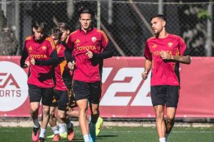 As Roma allenamento