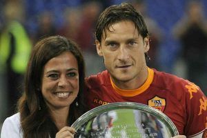 Rosella Sensi con Francesco Totti
