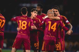 Esultanza Roma-Cagliari