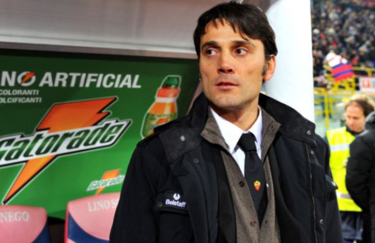 Vincenzo Montella sulla panchina della Roma