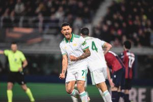 L'esultanza di Lorenzo Pellegrini
