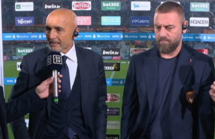 Spalletti e De Rossi (foto DAZN)
